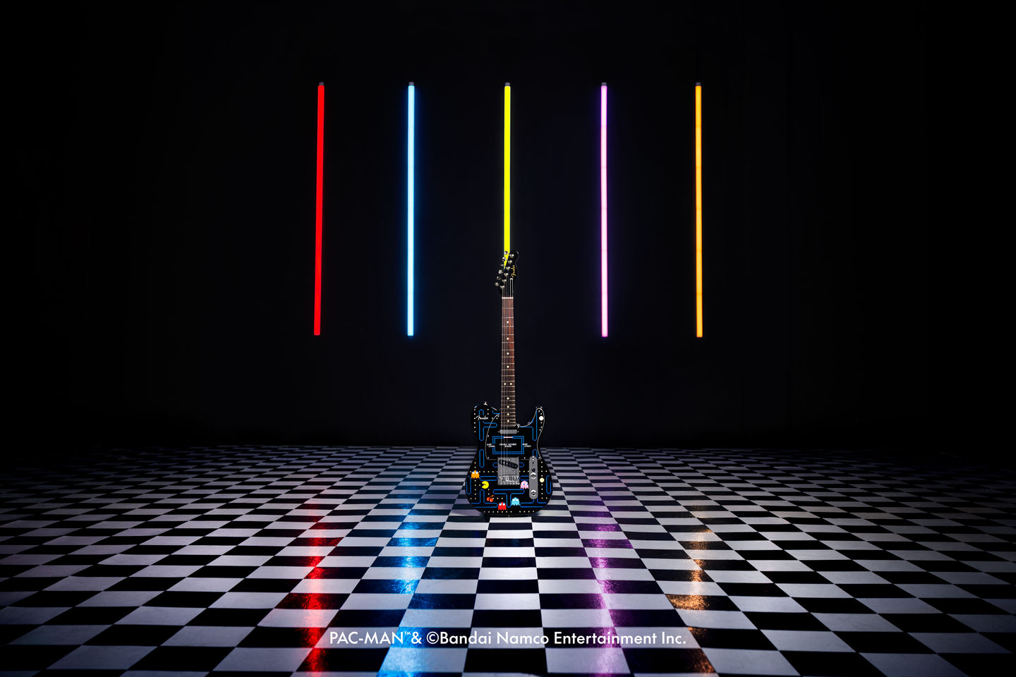 FENDER 携手万代南梦宫推出吃豆人（PAC-MAN）联名款 TELECASTER® 电吉他以及服饰系列
