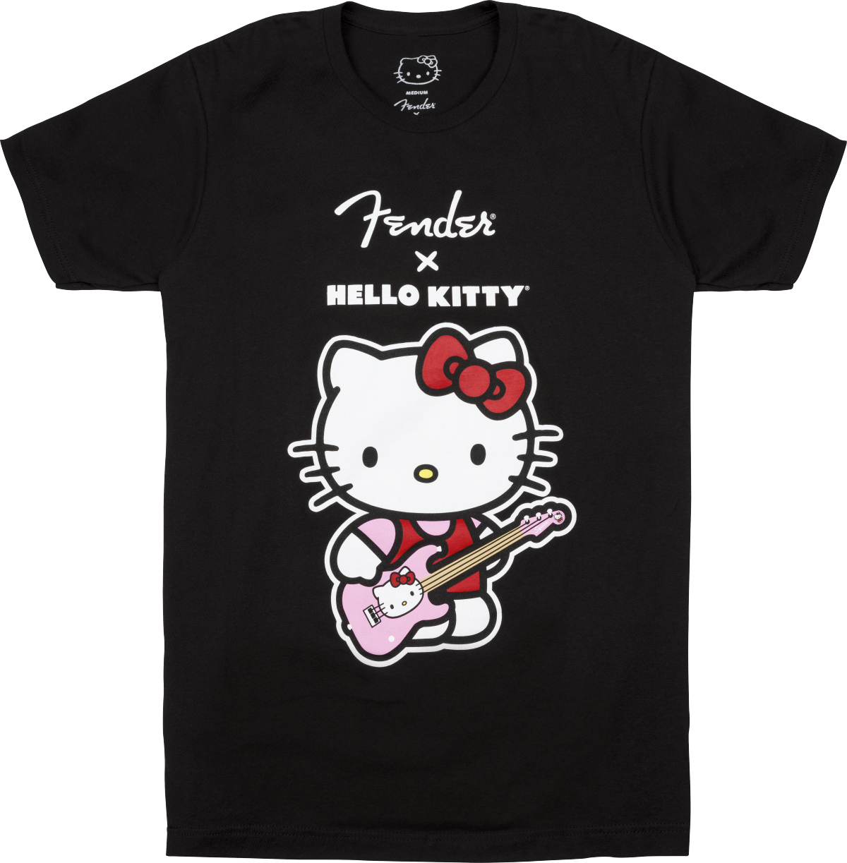 Fender® x Hello Kitty® 黑色正面标志T恤