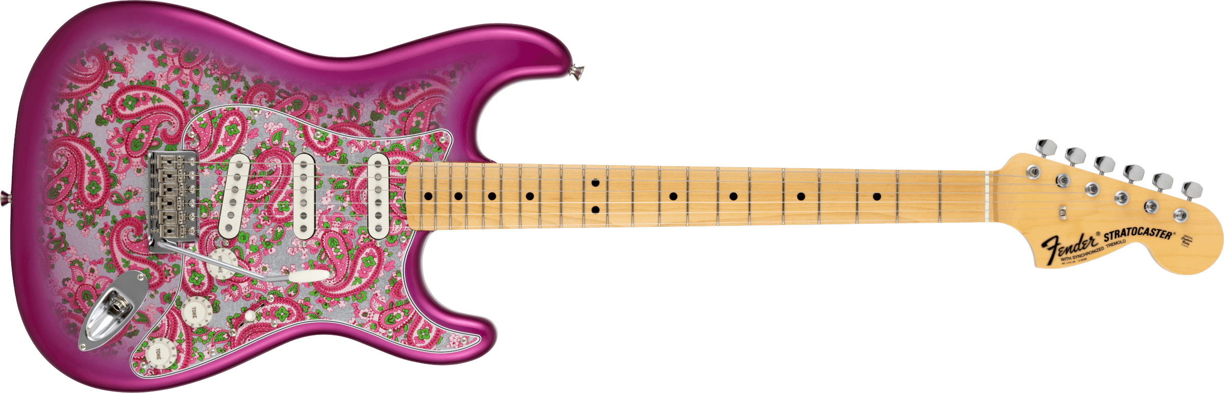 限定版日产 Stratocaster® 粉色佩斯利电吉他