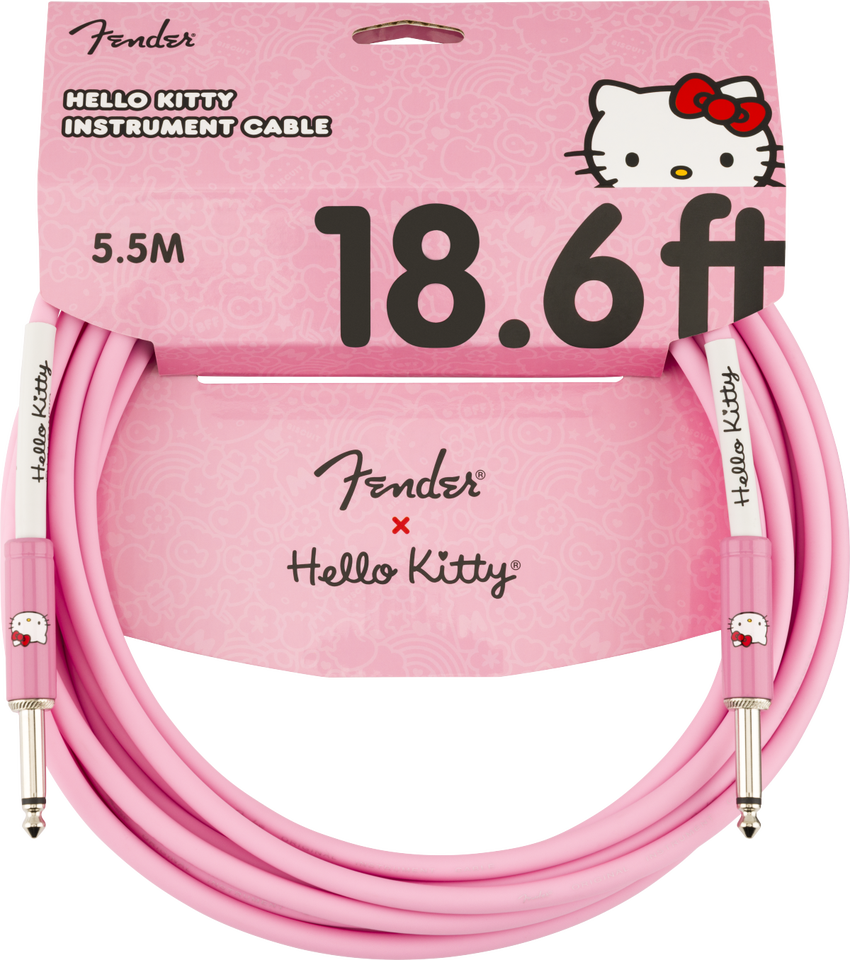 Fender® x Hello Kitty® 粉色乐器线缆