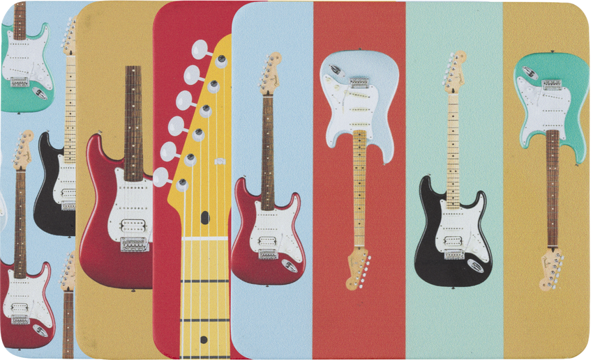 Fender Stratocaster 现代设计杯垫套装