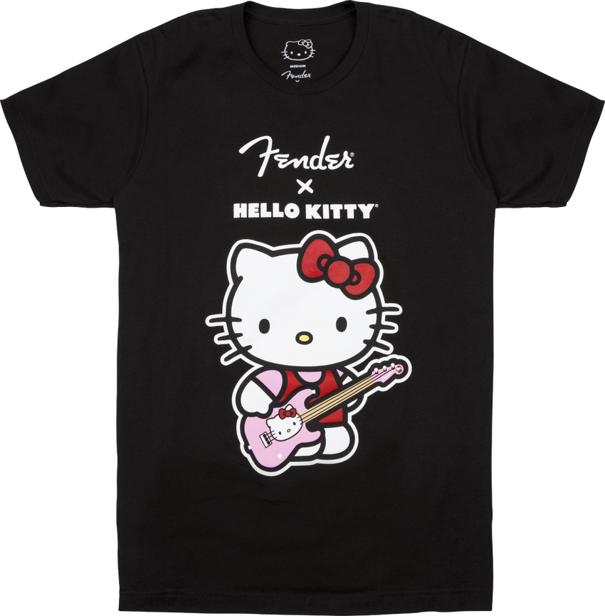 Fender® x Hello Kitty® 黑色正面标志 T 恤
